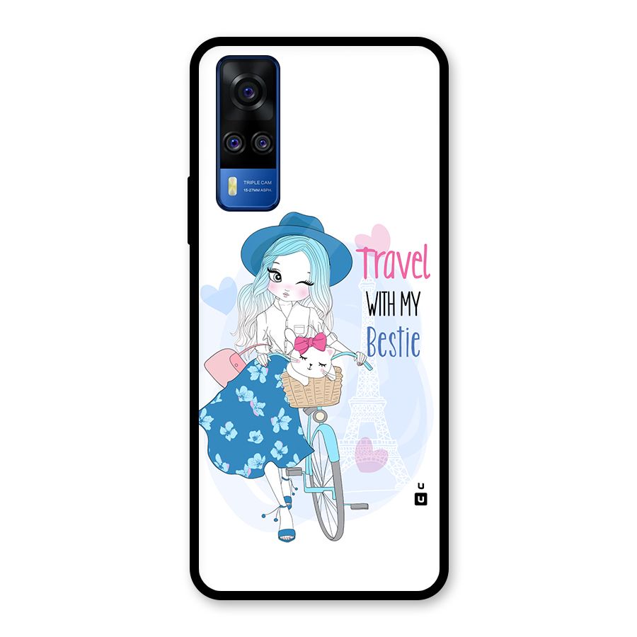 Travel With My Bestie Glass Back Case for Vivo Y31