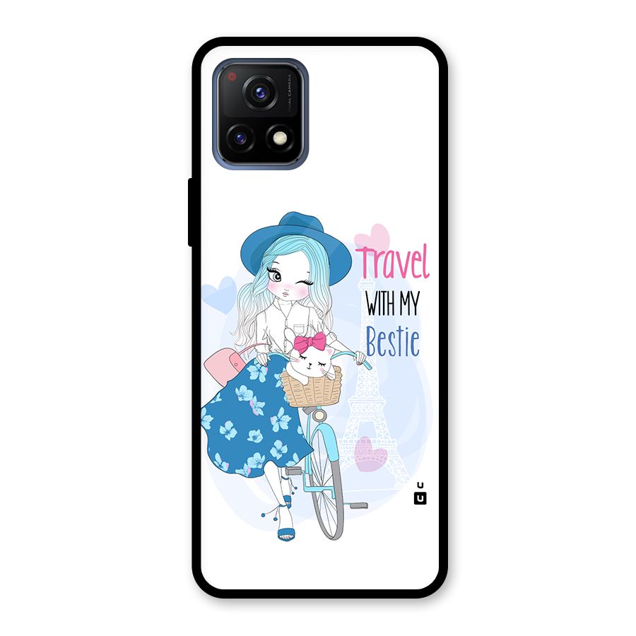 Travel With My Bestie Glass Back Case for Vivo Y72 5G
