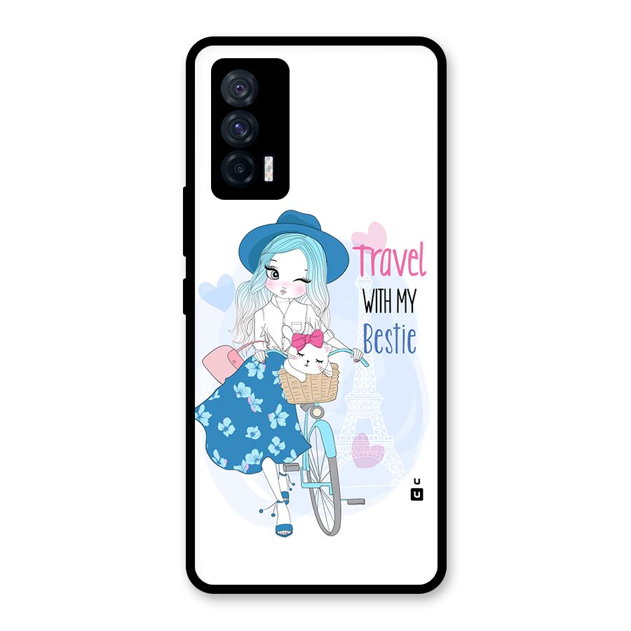 Travel With My Bestie Glass Back Case for Vivo iQOO 7 5G