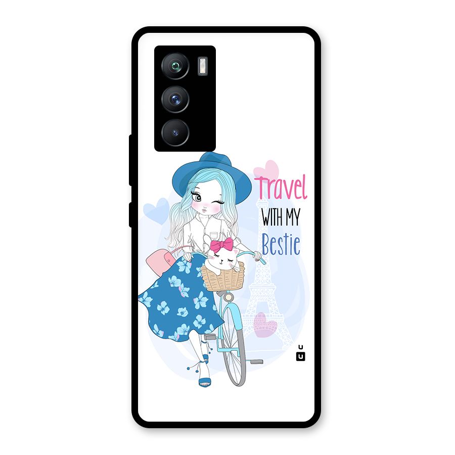 Travel With My Bestie Glass Back Case for Vivo iQOO 9 SE
