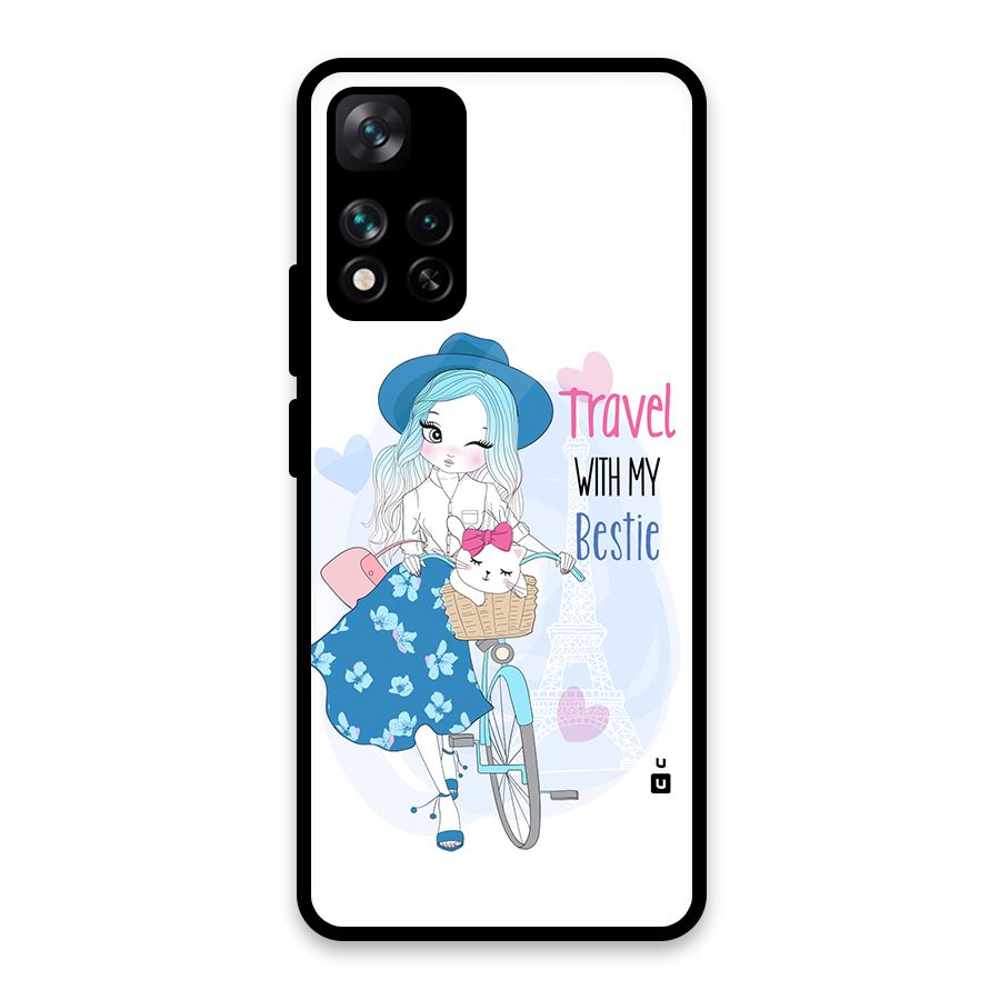 Travel With My Bestie Glass Back Case for Xiaomi 11i HyperCharge 5G