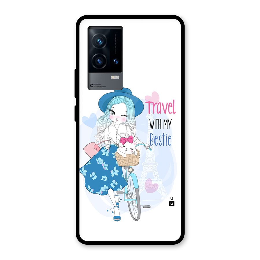 Travel With My Bestie Glass Back Case for iQOO 9 5G