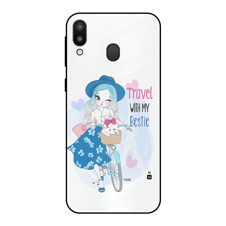 Travel With My Bestie Metal Back Case for Galaxy M20
