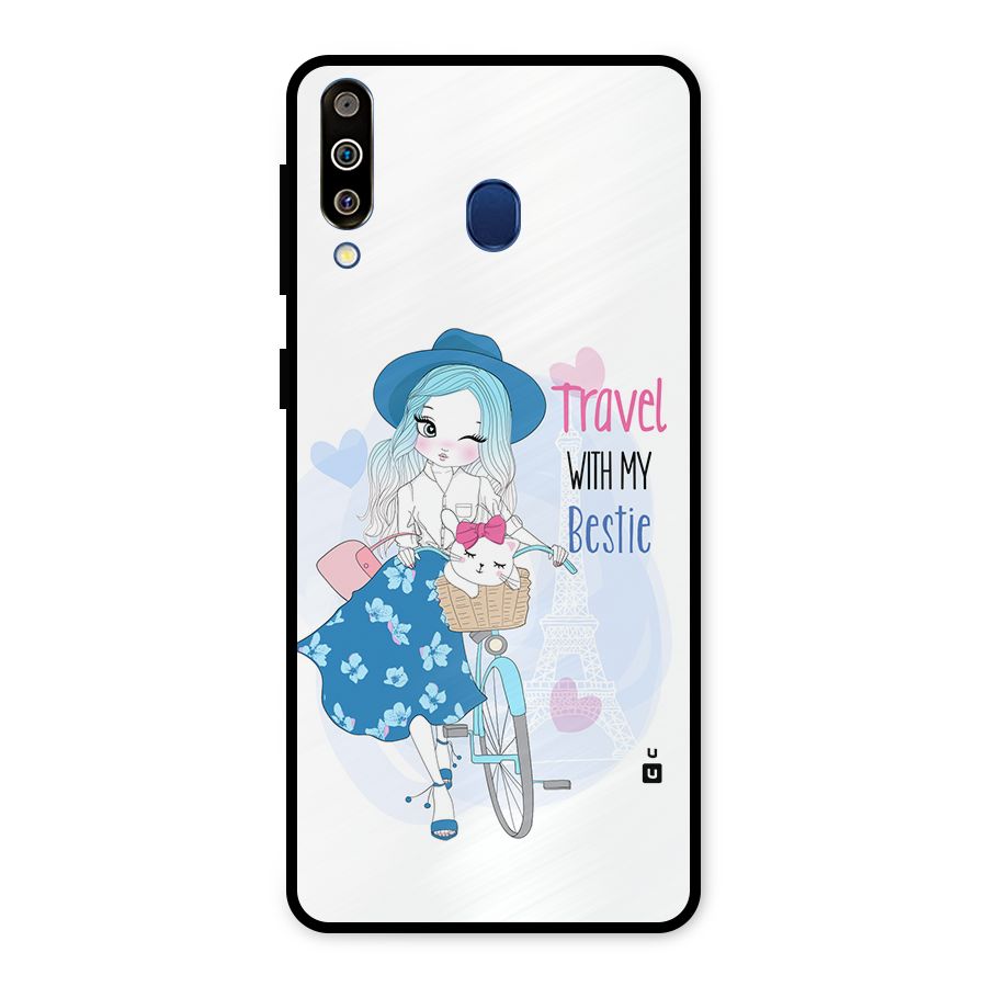 Travel With My Bestie Metal Back Case for Galaxy M30