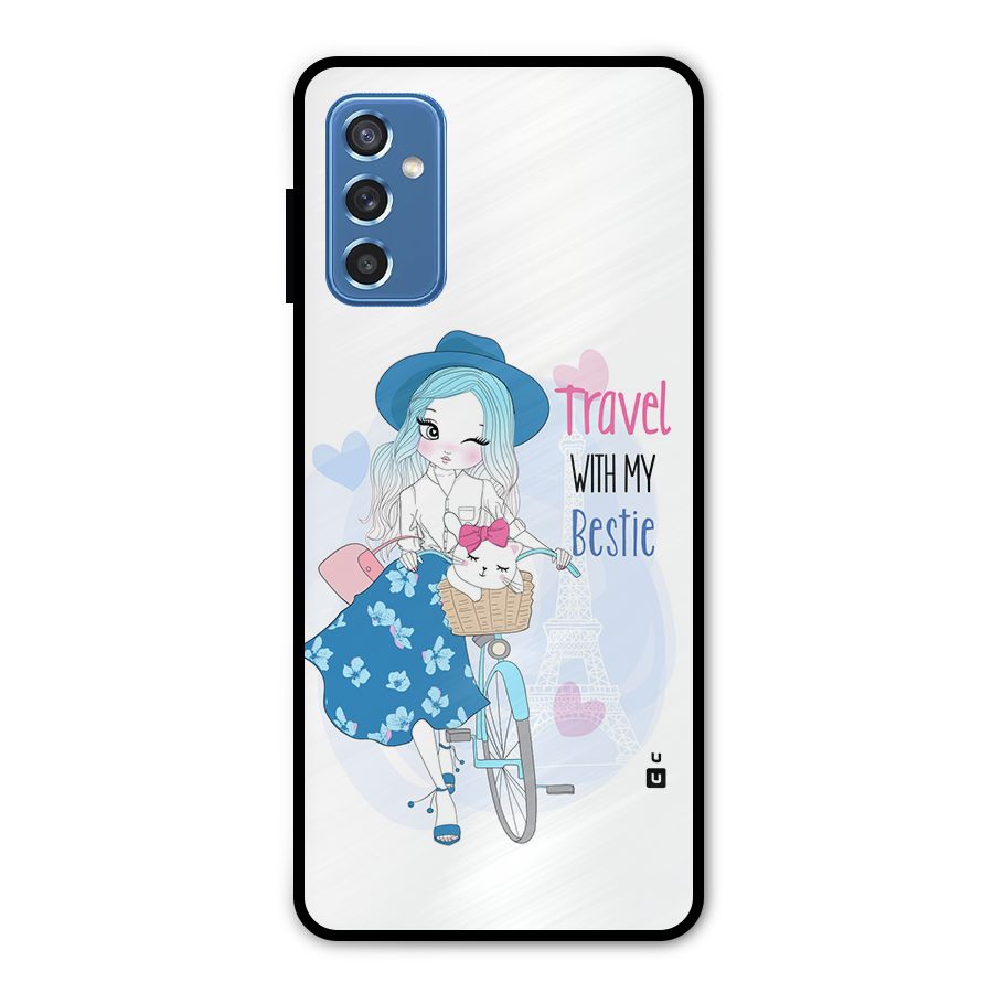 Travel With My Bestie Metal Back Case for Galaxy M52 5G