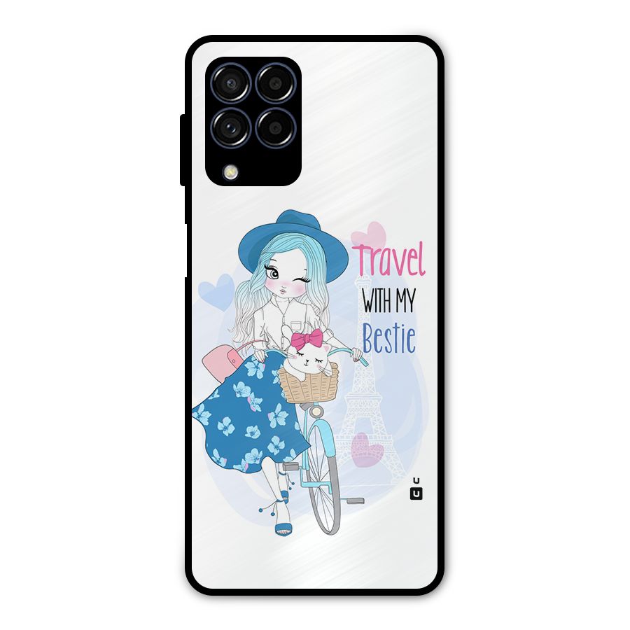 Travel With My Bestie Metal Back Case for Galaxy M53 5G
