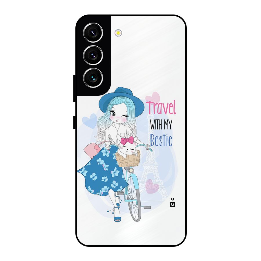 Travel With My Bestie Metal Back Case for Galaxy S22 5G