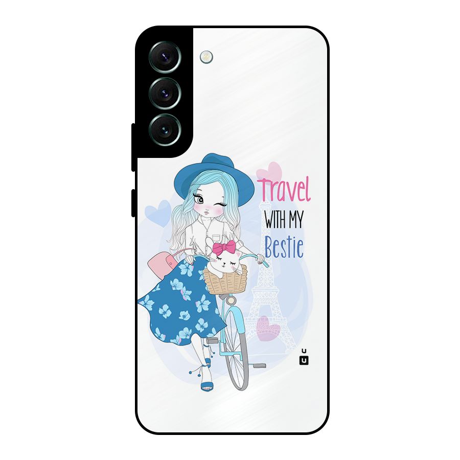 Travel With My Bestie Metal Back Case for Galaxy S22 Plus 5G