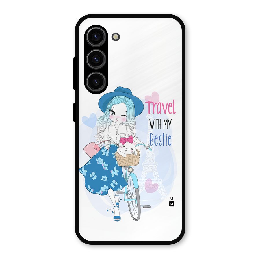 Travel With My Bestie Metal Back Case for Galaxy S23
