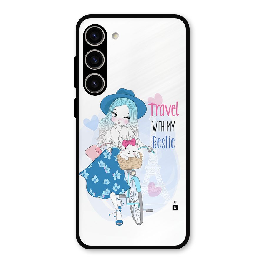 Travel With My Bestie Metal Back Case for Galaxy S23 Plus