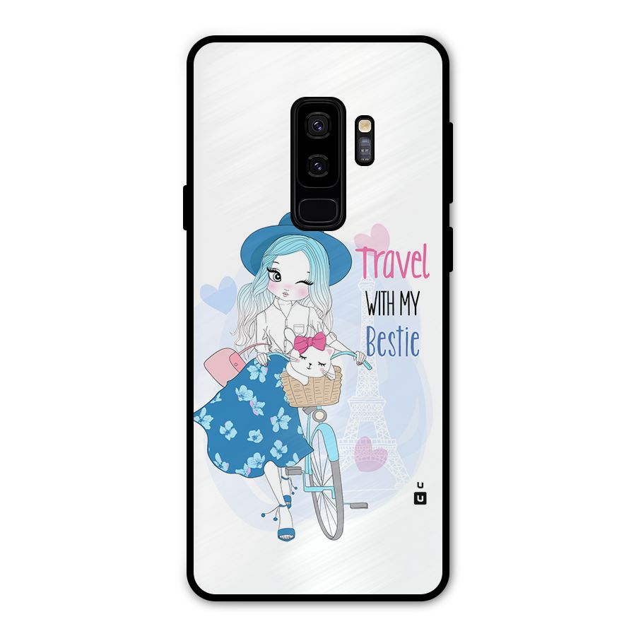 Travel With My Bestie Metal Back Case for Galaxy S9 Plus