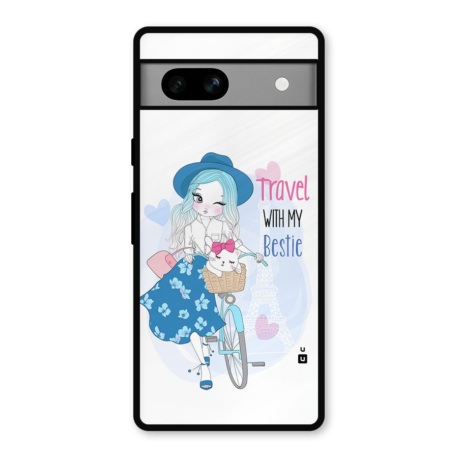 Travel With My Bestie Metal Back Case for Google Pixel 7a