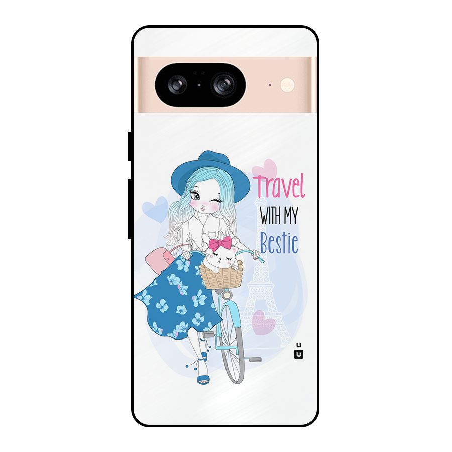 Travel With My Bestie Metal Back Case for Google Pixel 8
