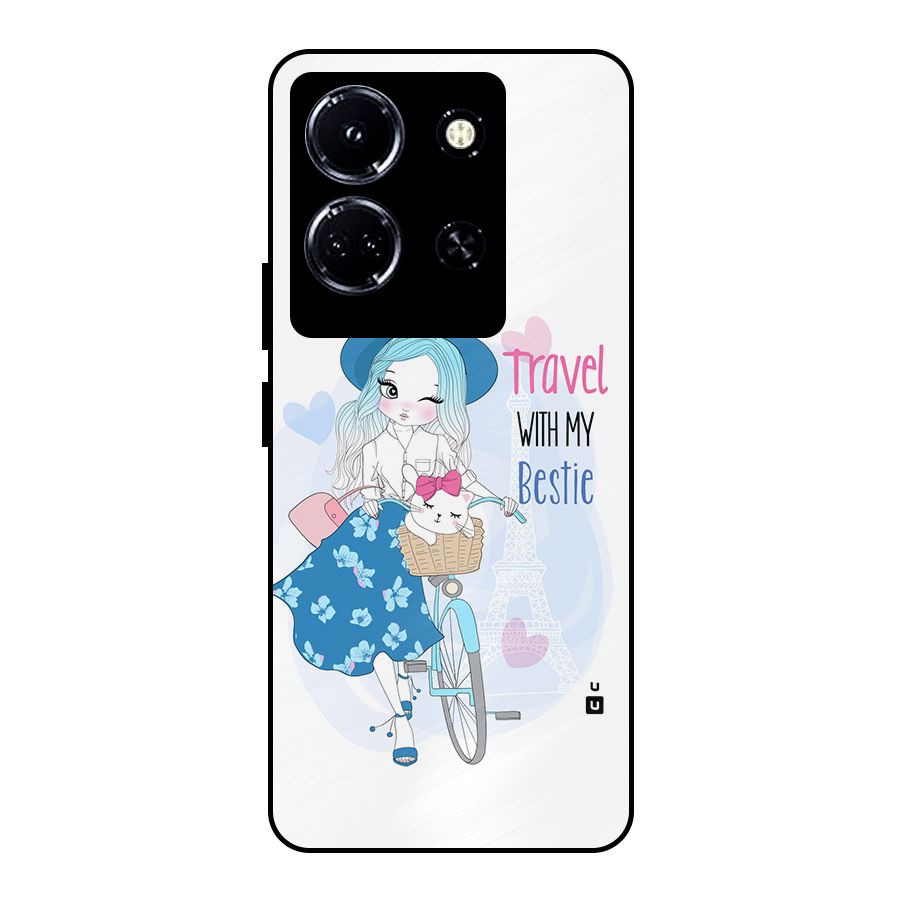 Travel With My Bestie Metal Back Case for Infinix Note 30 5G