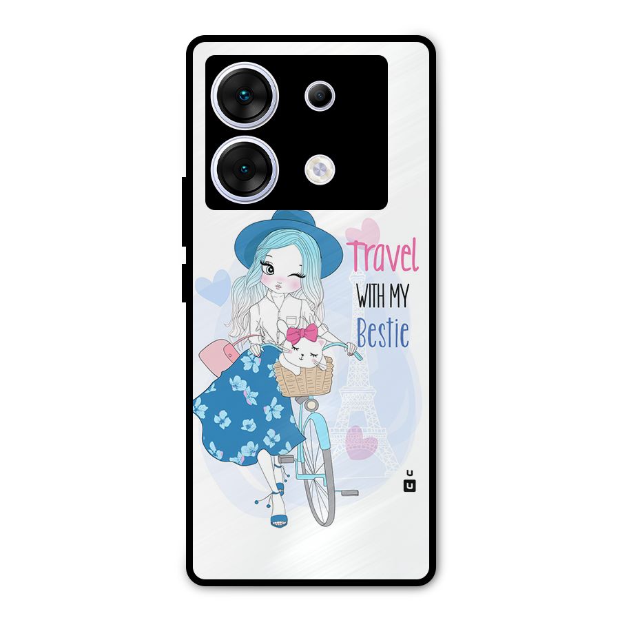 Travel With My Bestie Metal Back Case for Infinix Zero 30 5G