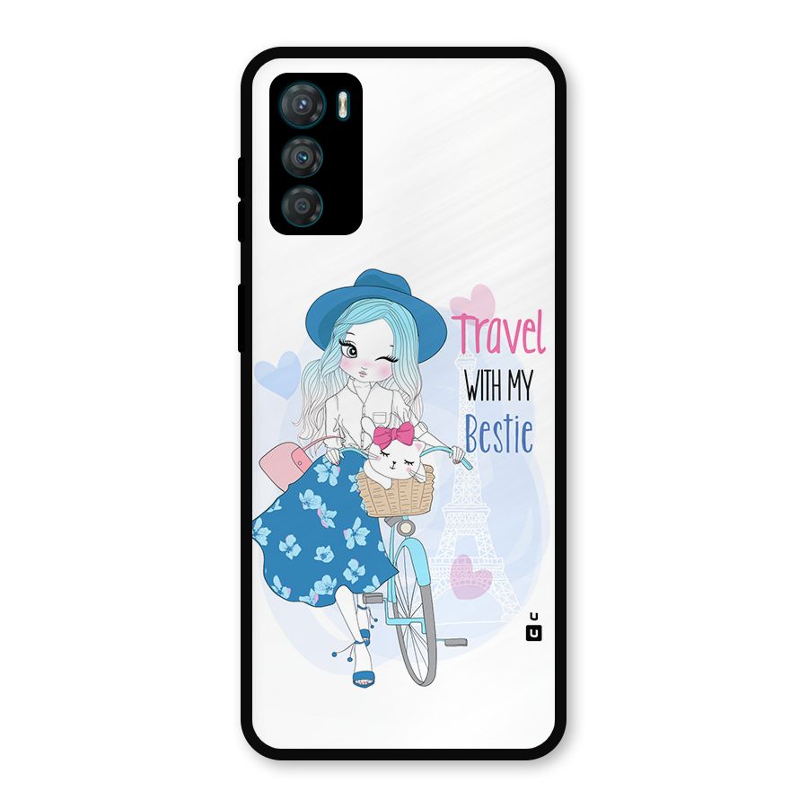 Travel With My Bestie Metal Back Case for Moto G42