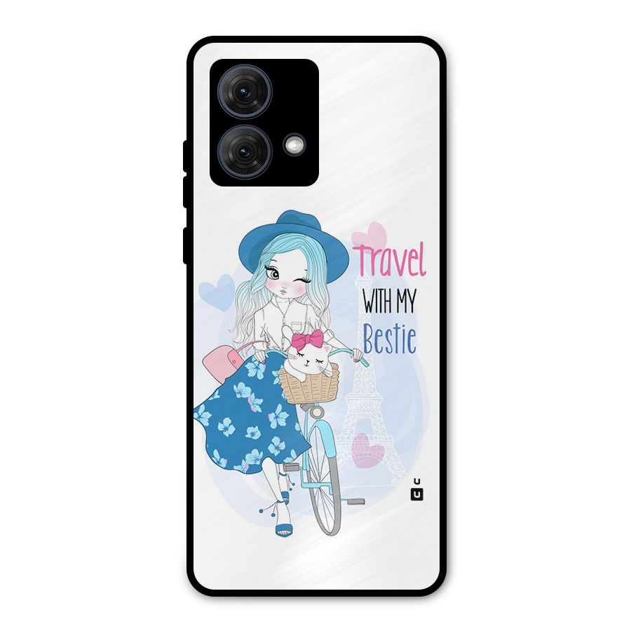 Travel With My Bestie Metal Back Case for Moto G84