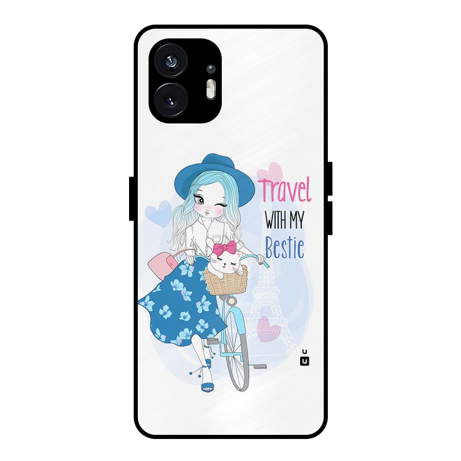 Travel With My Bestie Metal Back Case for Nothing Phone 2