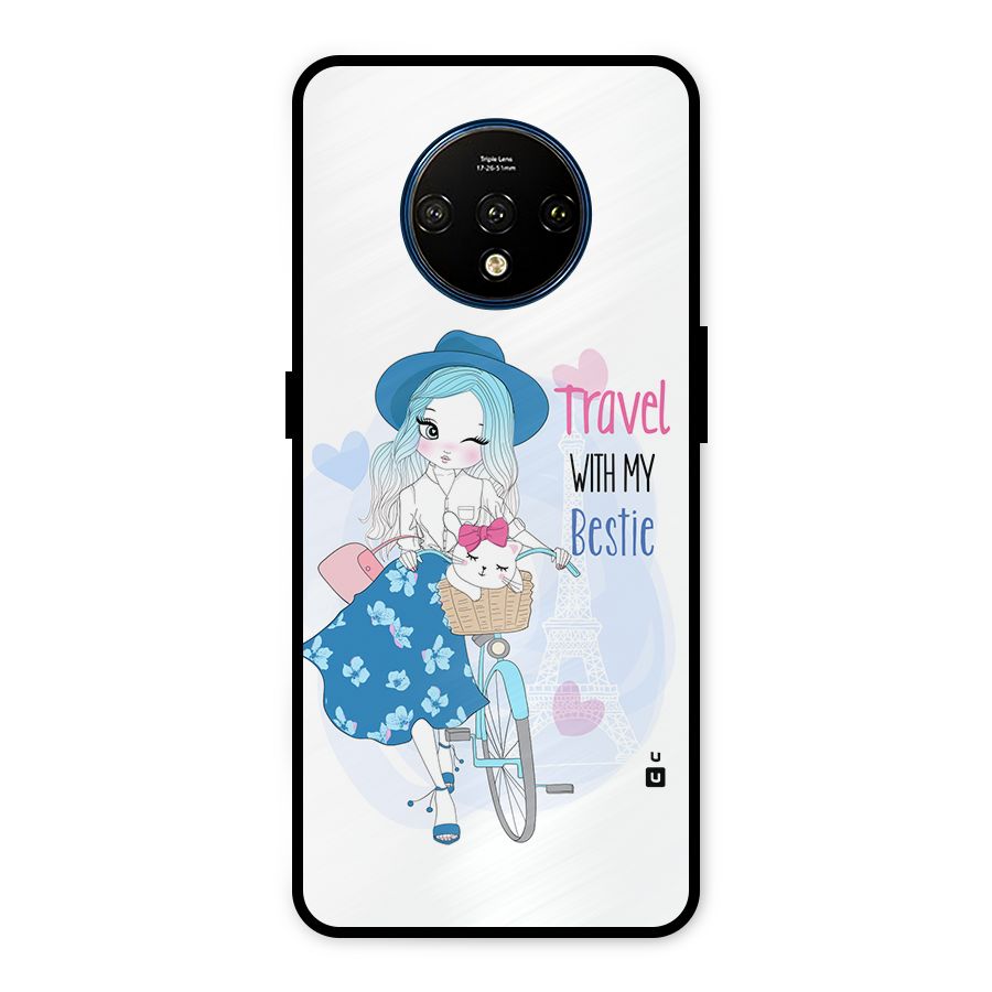 Travel With My Bestie Metal Back Case for OnePlus 7T