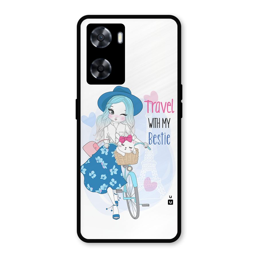 Travel With My Bestie Metal Back Case for Oppo A77s