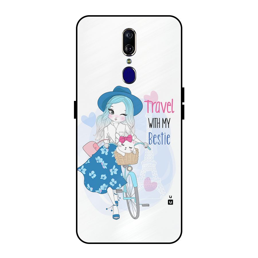 Travel With My Bestie Metal Back Case for Oppo F11
