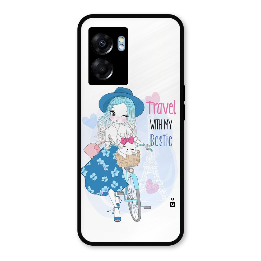 Travel With My Bestie Metal Back Case for Oppo K10 (5G)