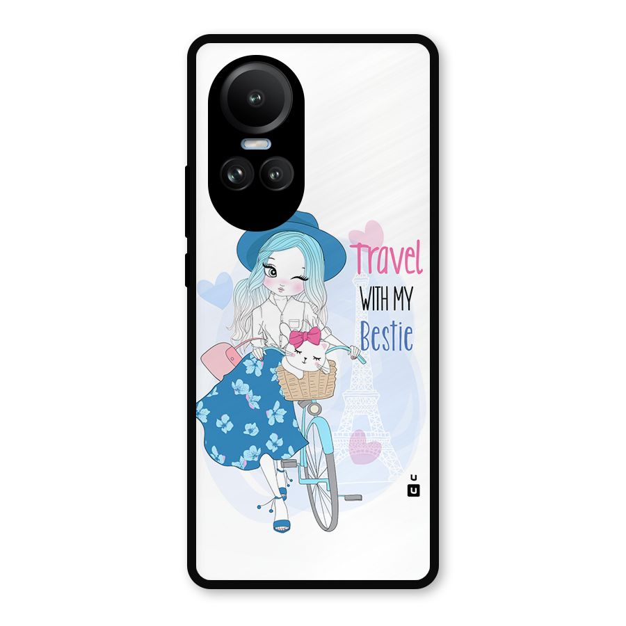 Travel With My Bestie Metal Back Case for Oppo Reno10 Pro