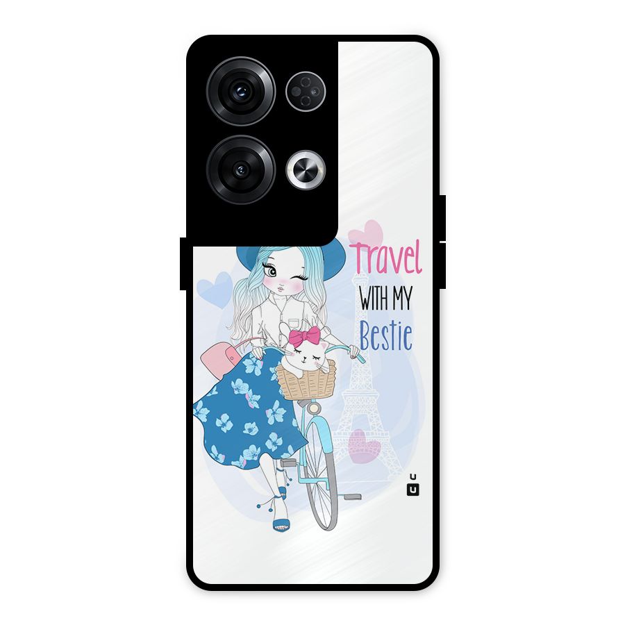 Travel With My Bestie Metal Back Case for Oppo Reno8 Pro 5G