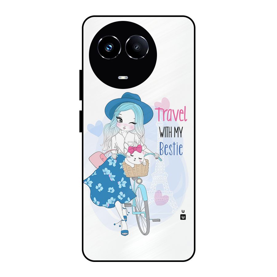 Travel With My Bestie Metal Back Case for Realme 11 5G