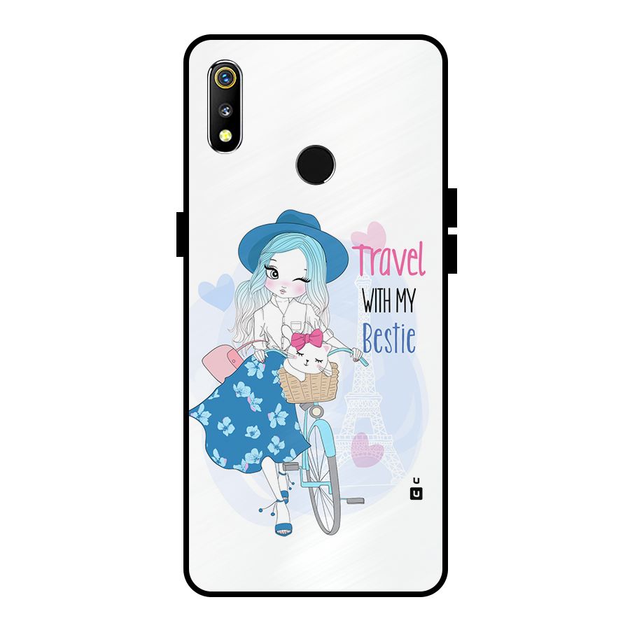 Travel With My Bestie Metal Back Case for Realme 3