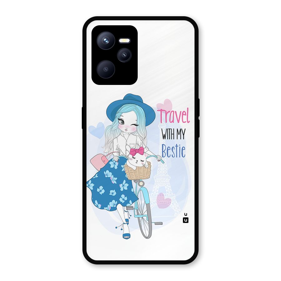 Travel With My Bestie Metal Back Case for Realme C35