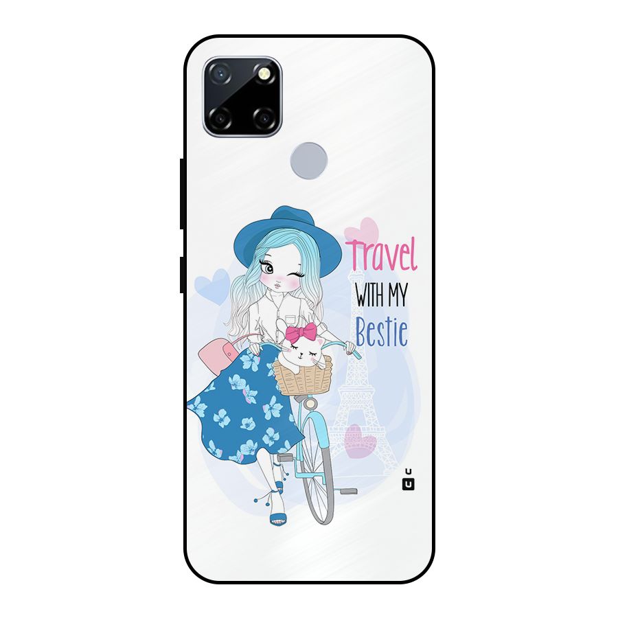 Travel With My Bestie Metal Back Case for Realme Narzo 20