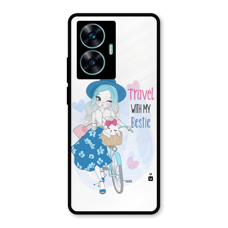 Travel With My Bestie Metal Back Case for Realme Narzo N55