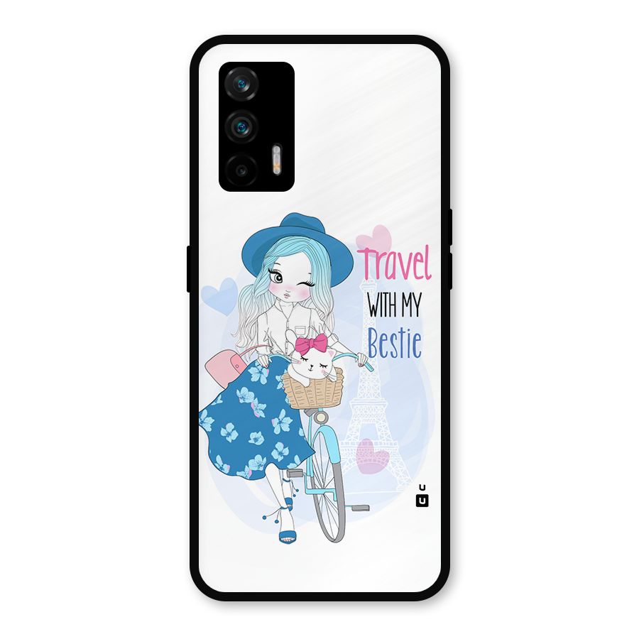 Travel With My Bestie Metal Back Case for Realme X7 Max