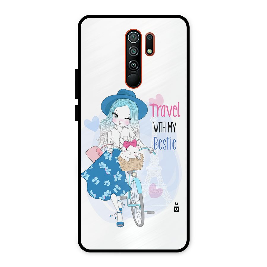 Travel With My Bestie Metal Back Case for Redmi 9 Prime