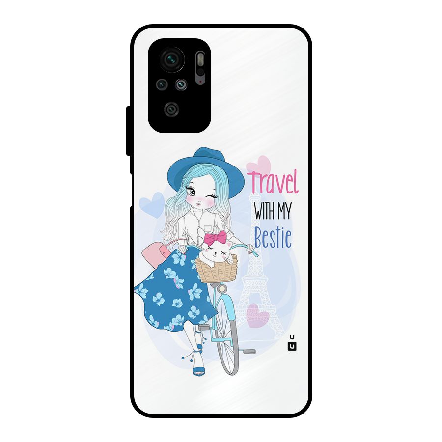 Travel With My Bestie Metal Back Case for Redmi Note 10S