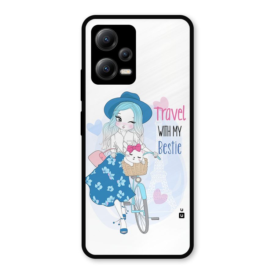 Travel With My Bestie Metal Back Case for Redmi Note 12 5G