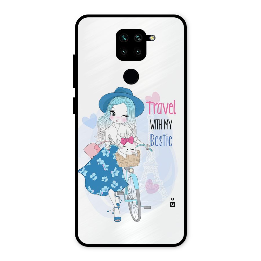 Travel With My Bestie Metal Back Case for Redmi Note 9