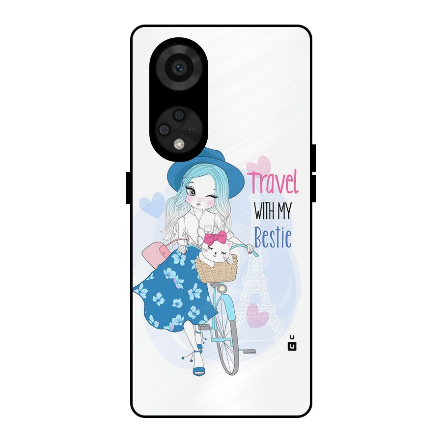 Travel With My Bestie Metal Back Case for Reno8 T 5G