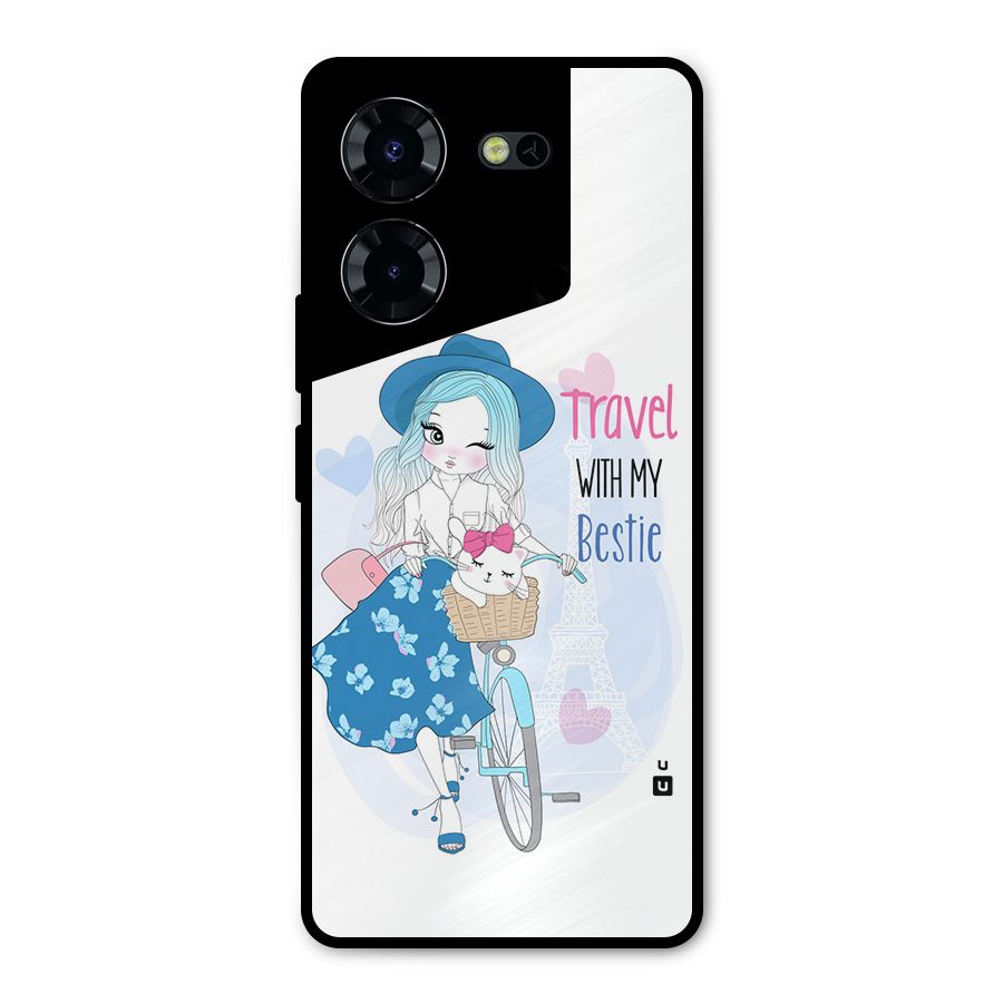 Travel With My Bestie Metal Back Case for Tecno Pova 5 Pro 5G