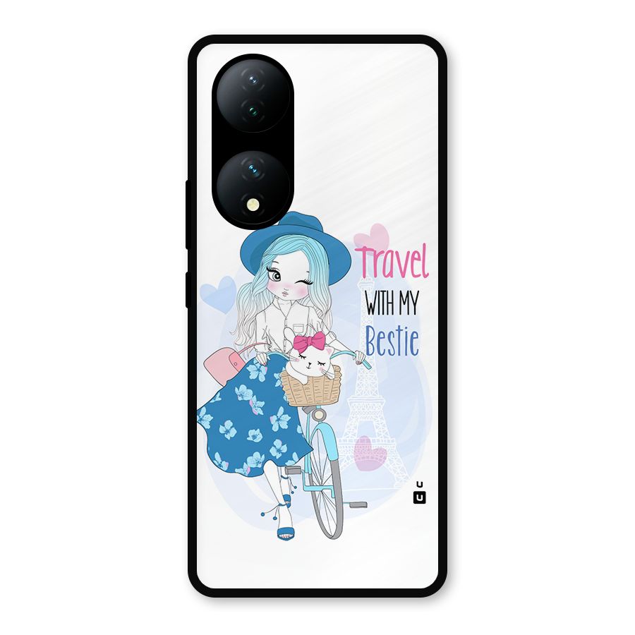 Travel With My Bestie Metal Back Case for Vivo T2