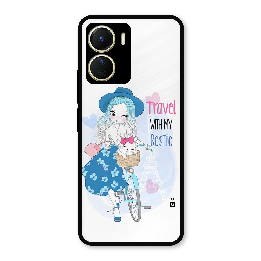 Travel With My Bestie Metal Back Case for Vivo T2x