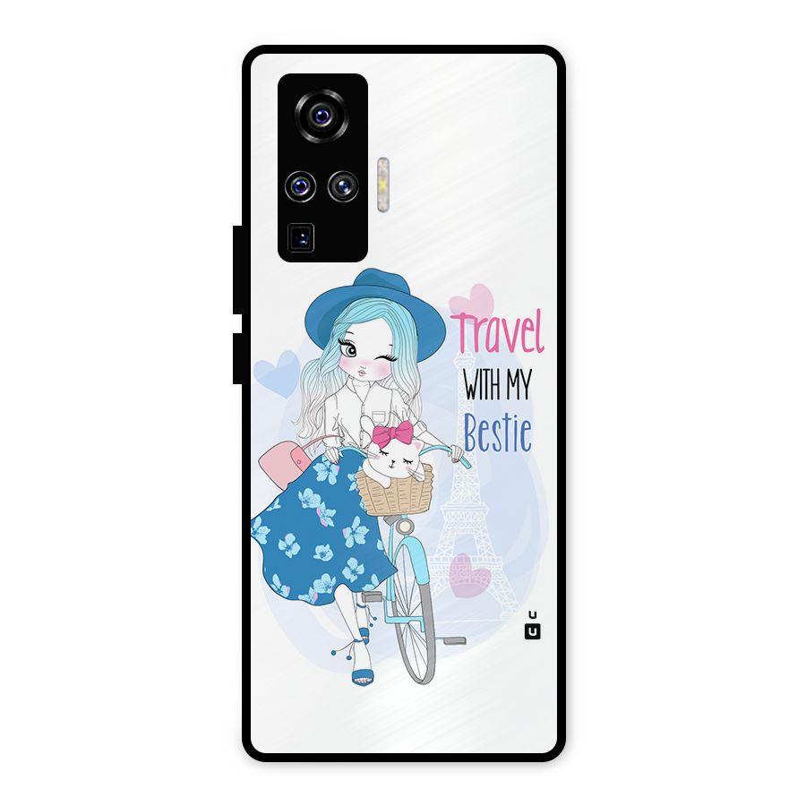 Travel With My Bestie Metal Back Case for Vivo X50 Pro