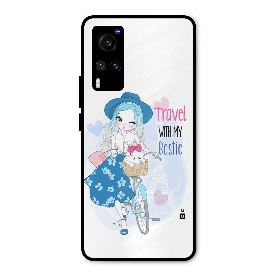 Travel With My Bestie Metal Back Case for Vivo X60