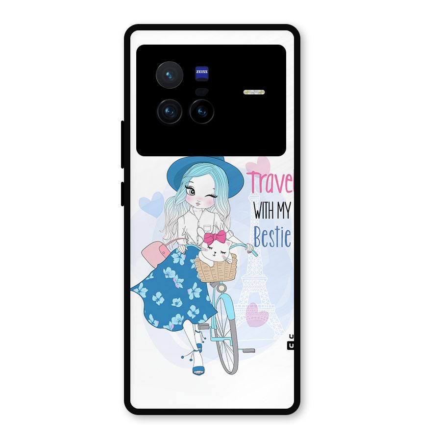 Travel With My Bestie Metal Back Case for Vivo X80