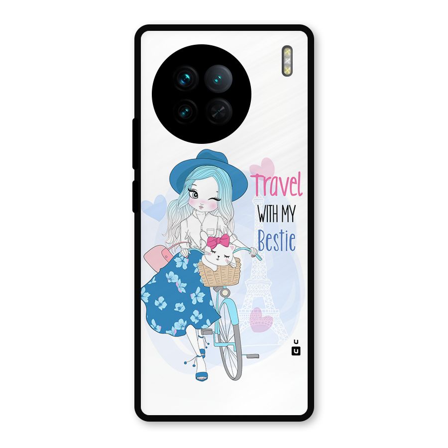 Travel With My Bestie Metal Back Case for Vivo X90