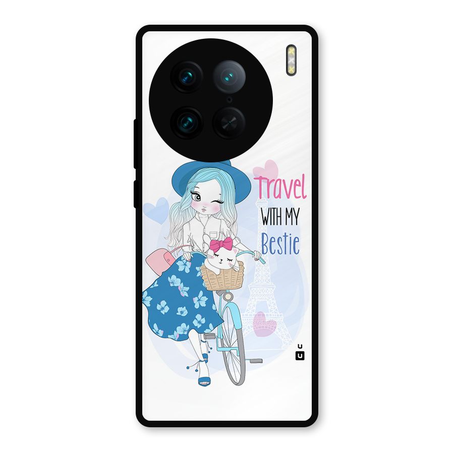 Travel With My Bestie Metal Back Case for Vivo X90 Pro