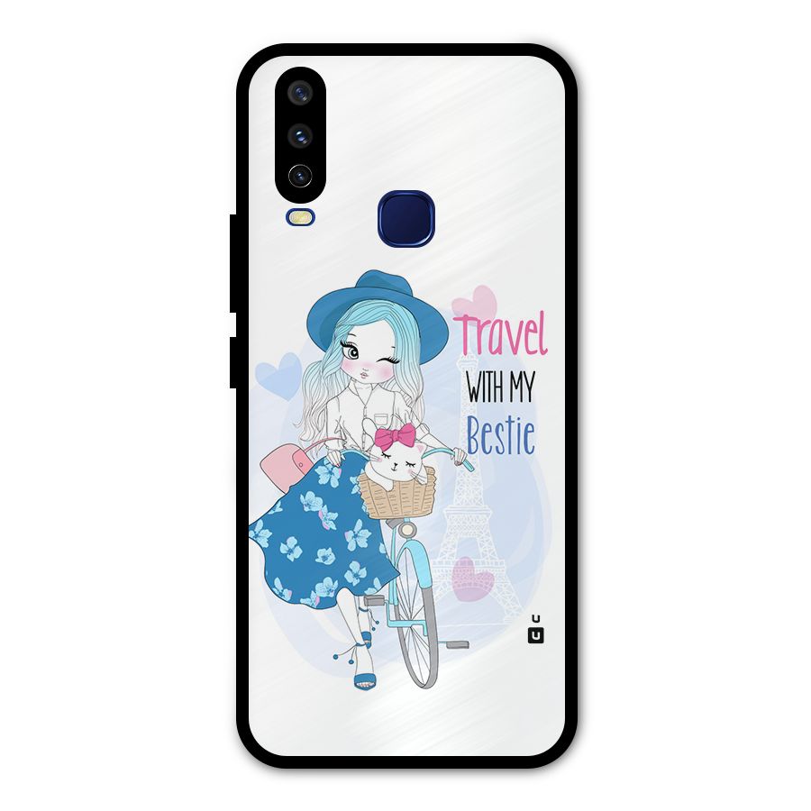 Travel With My Bestie Metal Back Case for Vivo Y15