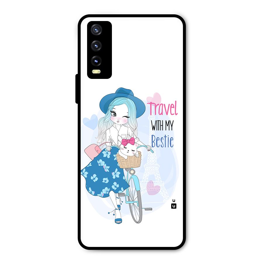 Travel With My Bestie Metal Back Case for Vivo Y20