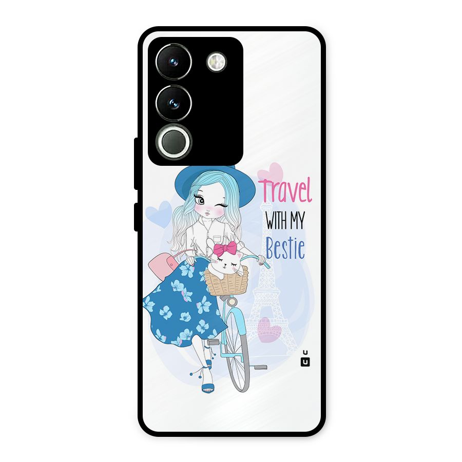 Travel With My Bestie Metal Back Case for Vivo Y200